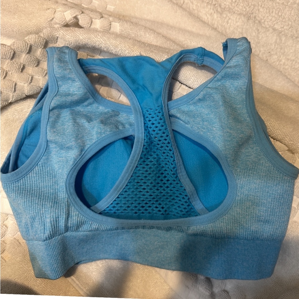 Blue Racerback Sports Bra
